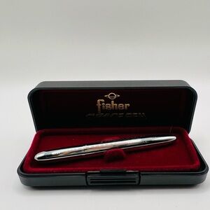 Vintage Fisher Space Pen Chrome Bullet w/ Case & Box – NASA Astronaut